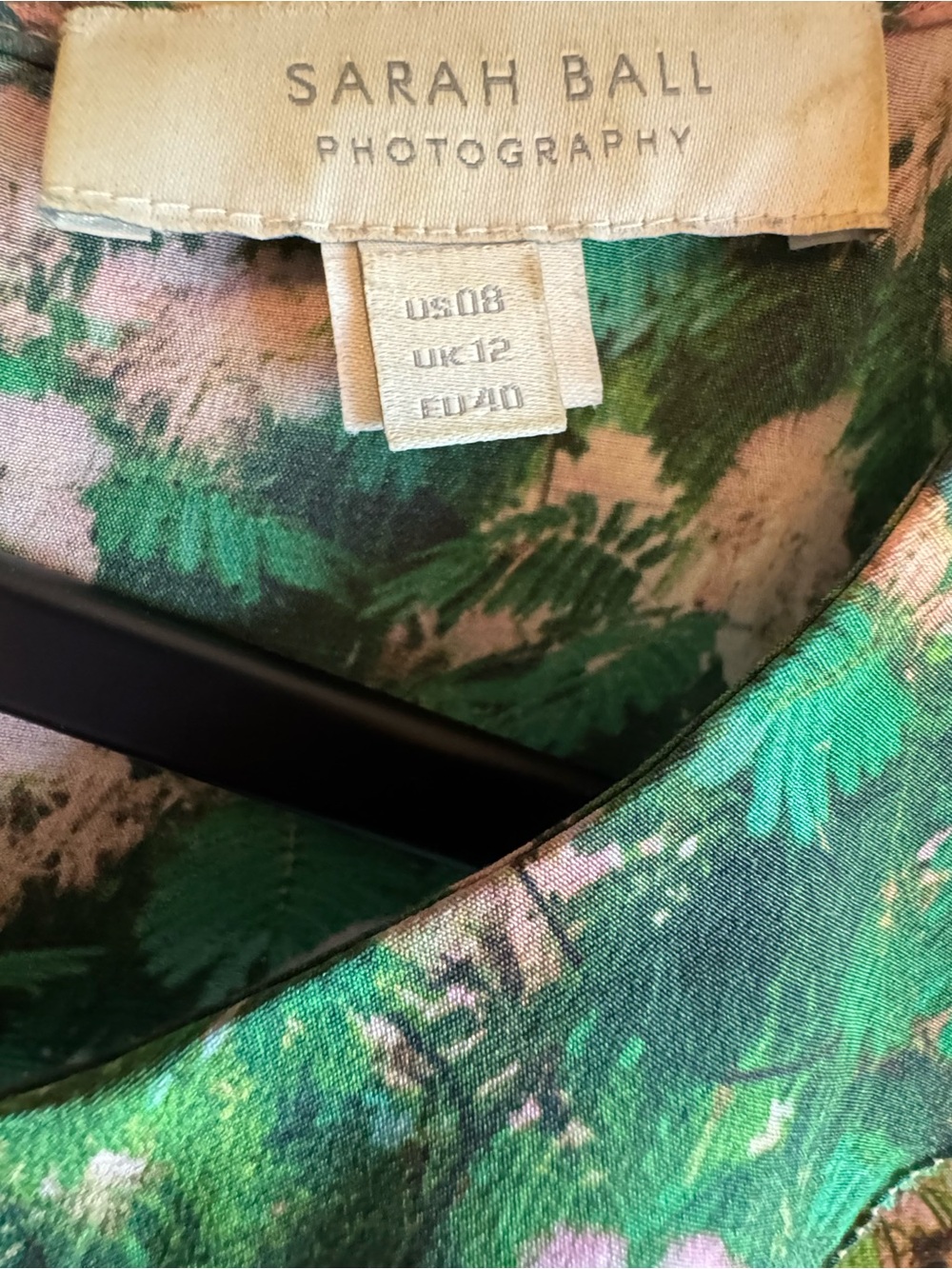 Sarah Ball Photography Green Floral Short Sleeve Blouse - Picture 3 of 4